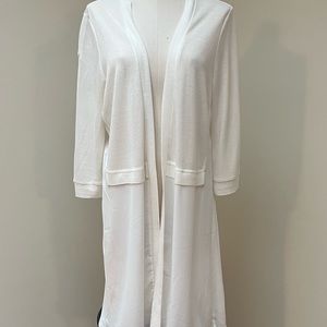 Patrizia Luca long sheer and knit cardigan